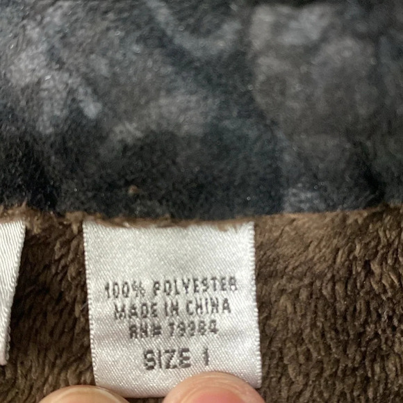 Chico's Women's Jacket Velvet Soft Black with Brown Lining Size 1 Us size 8/M - Picture 7 of 10
